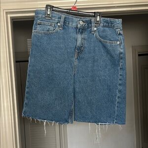 Blue Denim Cutoff Shorts